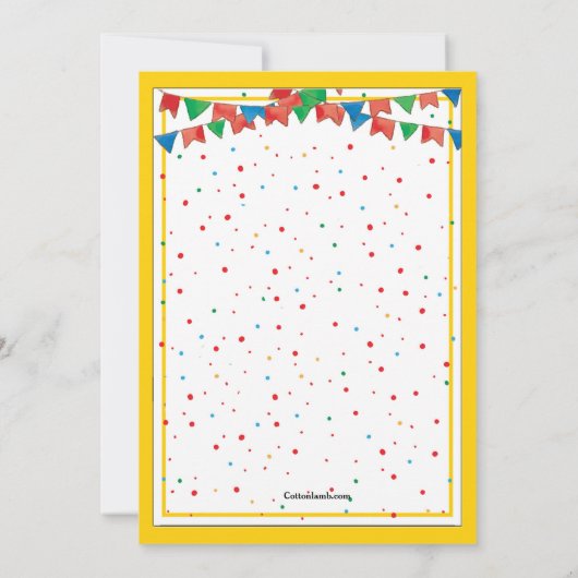 Festa Junina Uitnodiging (Achterkant)