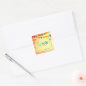 Festa Junina Vierkante Sticker (Envelop)