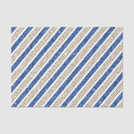 FESTDAG BLAUW & GOUD GLITTER UITZIENDE STREPEN TISSUEPAPIER