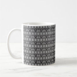FESTDAG ZWART & WIT KERSTPATRONEN KOFFIEMOK