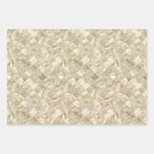 festief elegant zilver gepantserd koper inpakpapier vel (Voorkant)