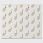 Festief grijs ganzenomslagpapier cadeaupapier (Vlak)