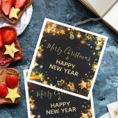 Festief Lijst met goudstars Bokeh en Sparkles Servet