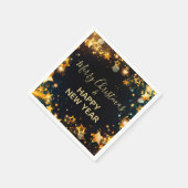 Festief Lijst met goudstars Bokeh en Sparkles Servet (Hoek)