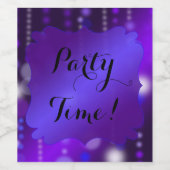 Festief Paars | Aangepaste achtergrondkennis Wijn Etiket (Enkel label)