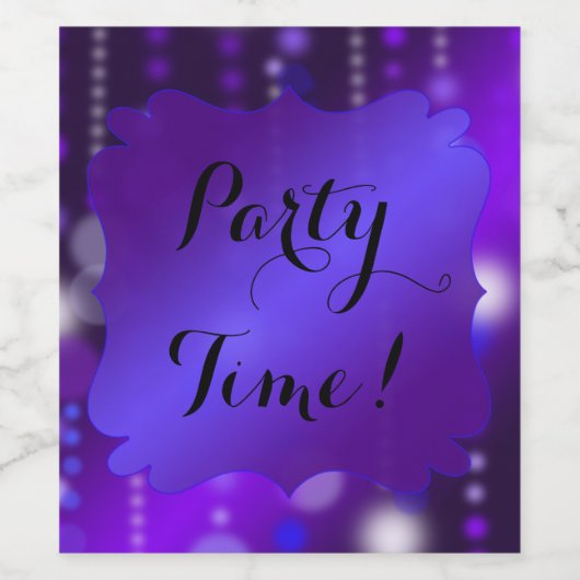 Festief Paars | Aangepaste achtergrondkennis Wijn Etiket (Enkel label)