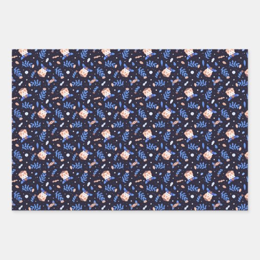 Festief patroon van 3 cavia's en Capybara's Inpakpapier Vel (Voorkant)