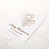 Festief snoepriet met een boog kerstfeest folie feestdagenkaart (Gedraaid)