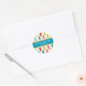 FESTIEVE ADRESETIKETTEN : : patternedxmastree 1P Ronde Sticker (Envelop)