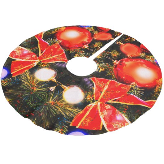 Festieve bogen en bubbels kerstboom rok (Gekanteld)