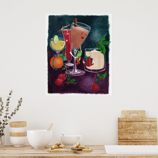 Festieve Drinken Poster (Keuken)