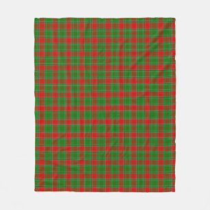Festieve geruite kerstdeken fleece deken