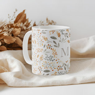 Festieve herfst watercolor bladwijzer koffiemok