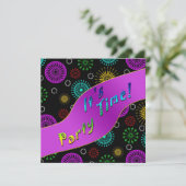 FESTIEVE INVITATIE - PARTIJTIJD KAART (Staand voorkant)