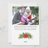 Festieve Kerstbes Kerstgroet 2 Foto Feestdagenkaart (Achterkant)