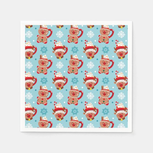 Festieve Kerstmug met Cacao Servet (Voorkant)