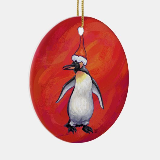 Festieve koppen en spijkers Penguin Keramisch Ornament (Rechts)