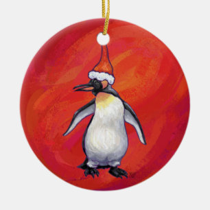 Festieve koppen en spijkers Penguin Keramisch Ornament