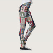 Festieve Patchwork Kerstboom Patroon (4) Leggings (Rechts)