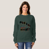 Festieve Sass Sweatshirt - Sleigh What Design (Voorkant volledig)