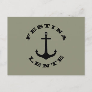 Festina lente briefkaart