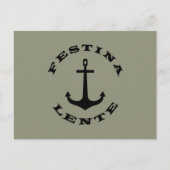 Festina lente briefkaart (Voorkant)