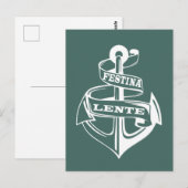 Festina lente briefkaart (Voorkant / Achterkant)