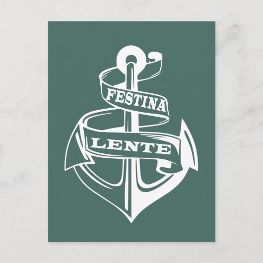 Festina lente briefkaart (Voorkant)