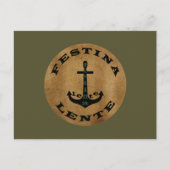 Festina lente briefkaart (Voorkant)