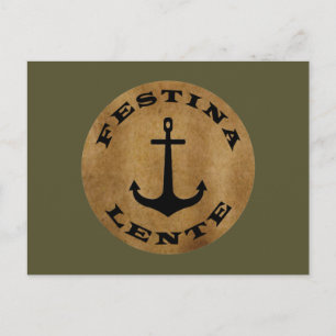 Festina lente briefkaart