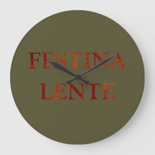Festina lente grote klok