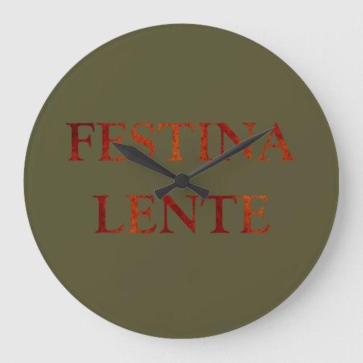 Festina lente grote klok (Voorkant)