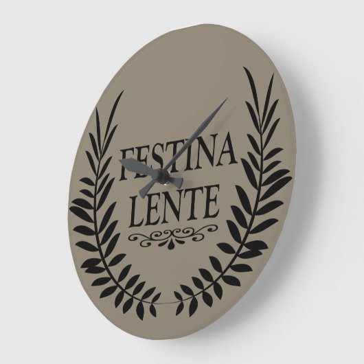 Festina lente grote klok (Hoek)