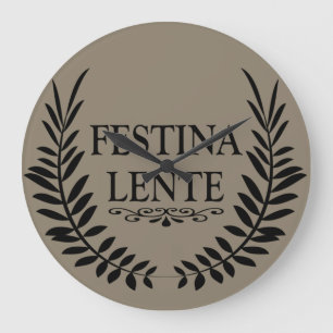 Festina lente grote klok