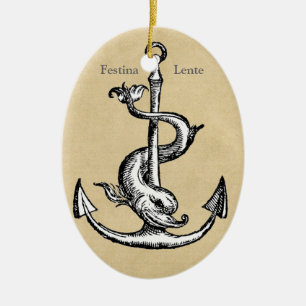 Festina Lente - Maak snel Haste Keramisch Ornament