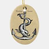 Festina Lente - Maak snel Haste Keramisch Ornament (Achterkant)