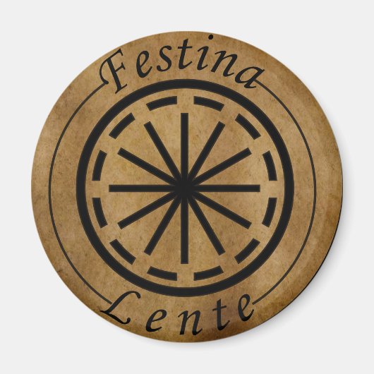 Festina lente magneet (Voorkant)