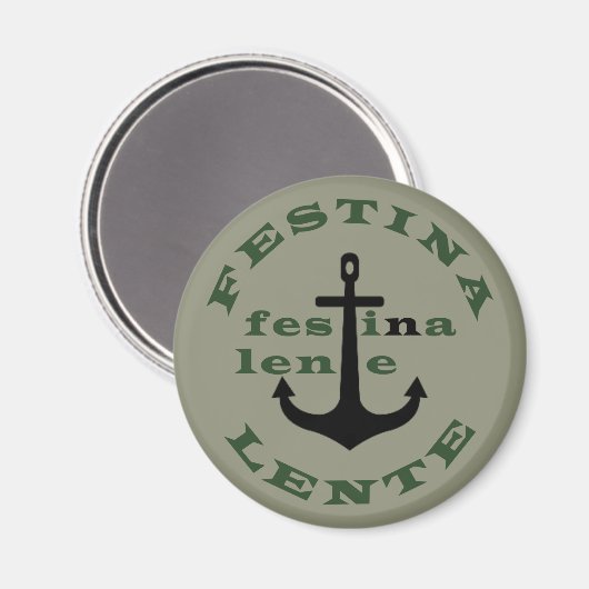 Festina lente magneet (Voorkant / Achterkant)