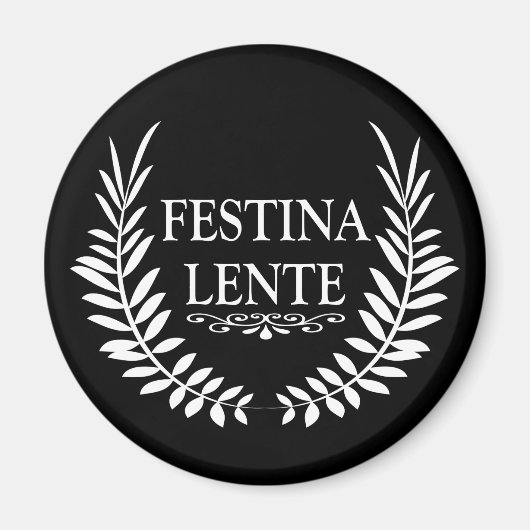 festina lente magneet (Voorkant)