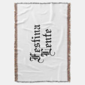 Festina Lente - Make Haste langzaam - Latijnse ter Deken (Voorkant Verticaal)