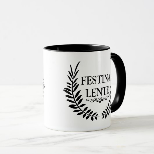 Festina lente mok (Voorkant rechts)