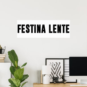 festina lente poster