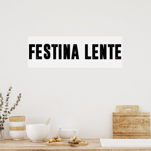 festina lente poster (Keuken)