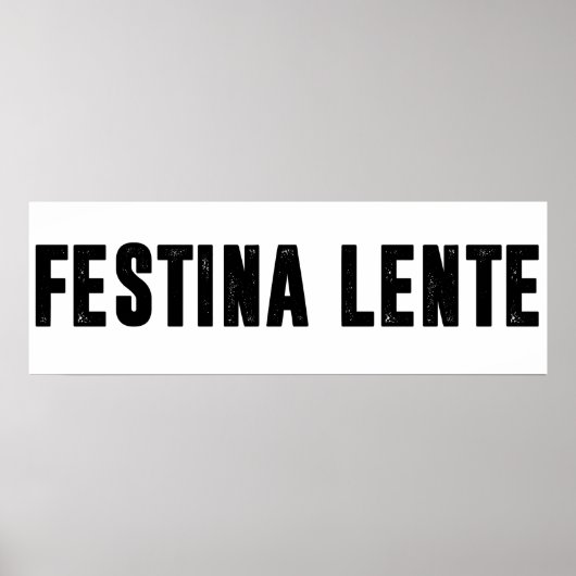 festina lente poster (Voorkant)