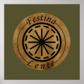 Festina lente poster (Voorkant)
