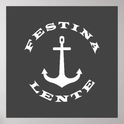 Festina lente poster (Voorkant)