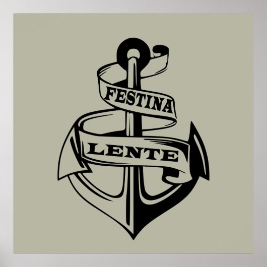 festina lente poster (Voorkant)