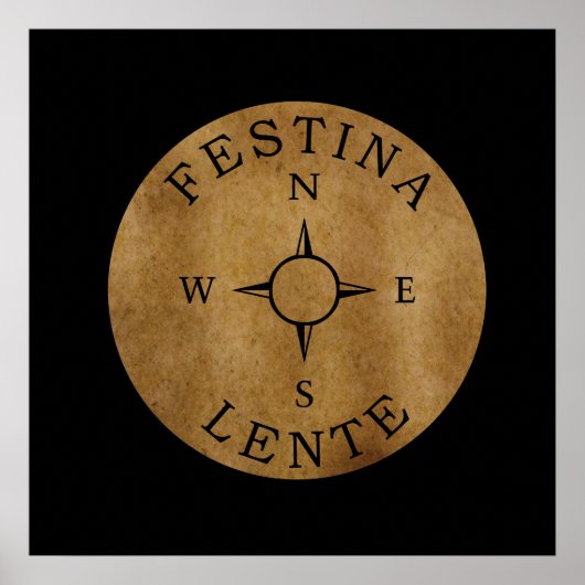 festina lente poster (Voorkant)