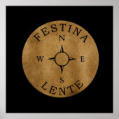 festina lente poster (Voorkant)