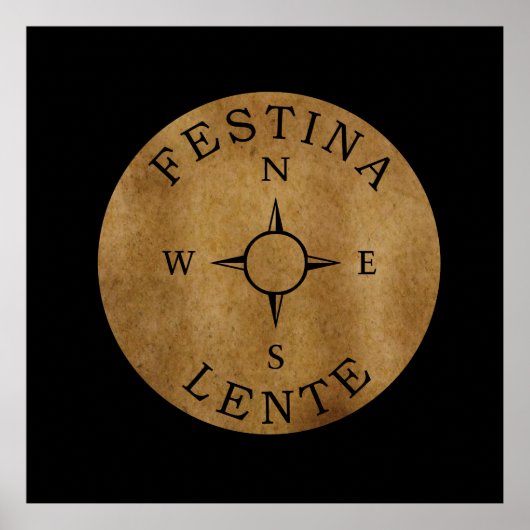 festina lente poster (Voorkant)